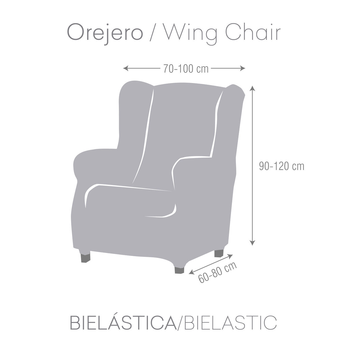 Husă pentru canapea Eysa JAZ Alb 80 x 120 x 100 cm